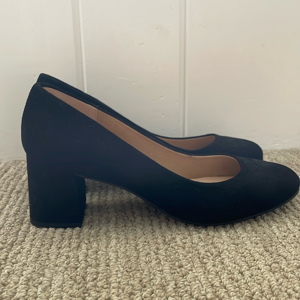 Never worn French Sole NY heels - black suede
